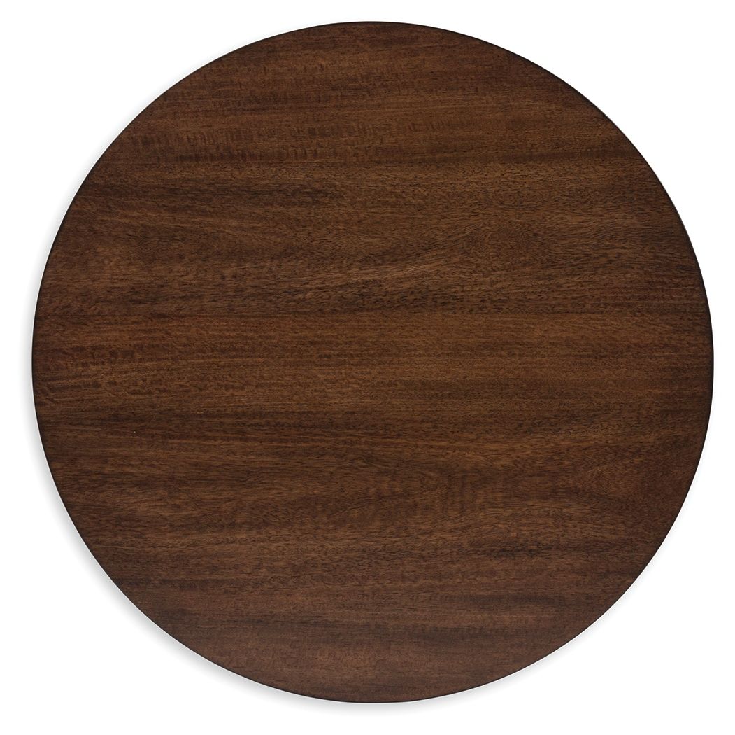 Korestone 2 - Dark Brown - Round End Table by Signature Design by Ashley® | Bel Furniture