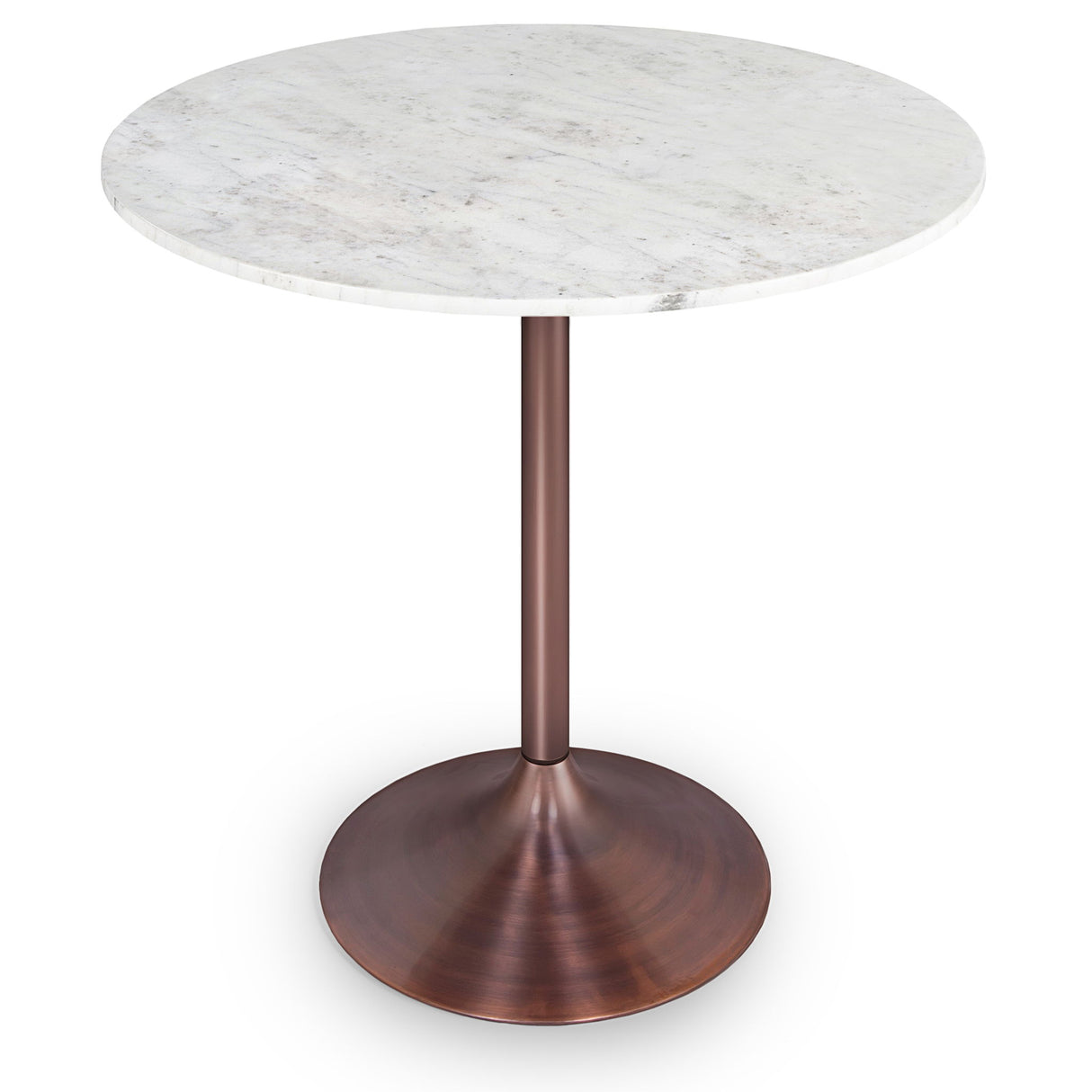 Osborne - Round Dining Table - White / Copper by Simpli-Home | Bel Furniture