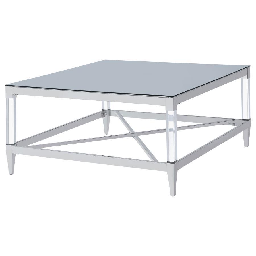 Lindley - Square Tempered Mirror Acrylic Table