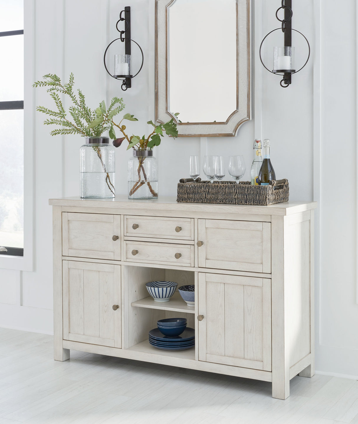Robbinsdale - Antique White - Dining Room Server by Signature Design by Ashley® | Bel Furniture