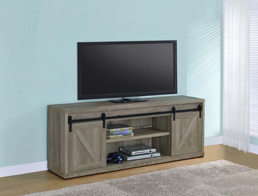 Brockton - 3-shelf Sliding Doors TV Console by CoasterEssence | Bel Furniture
