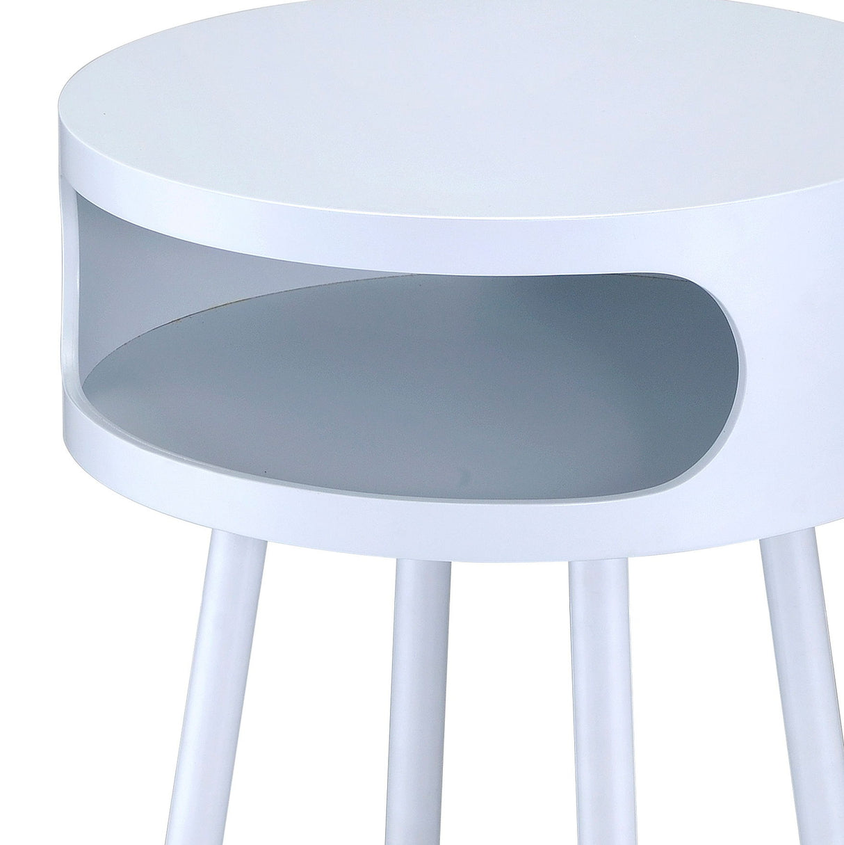 Sonria - Round Accent Table - Natural White by Urban Nest | Bel Furniture