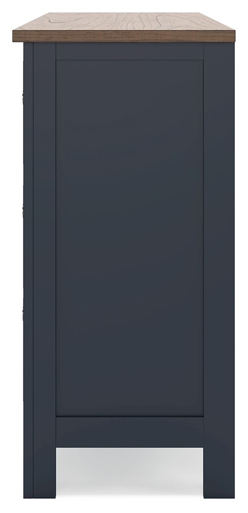 Landocken - Brown / Blue - Dresser by Signature Design by Ashley® | Bel Furniture