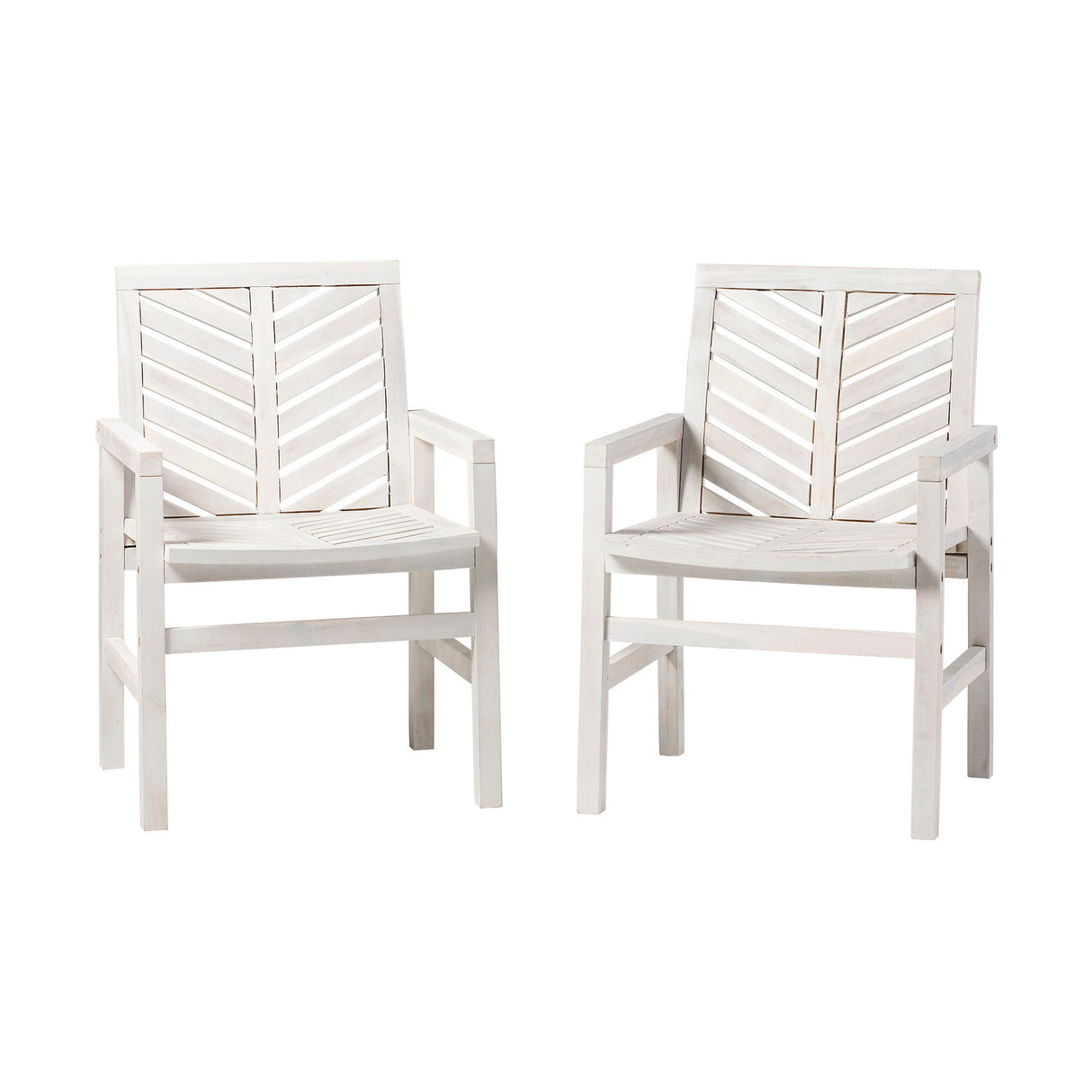 Modern 2 Piece Chevron Patio Chairs by Walker Edison | Bel Furniture