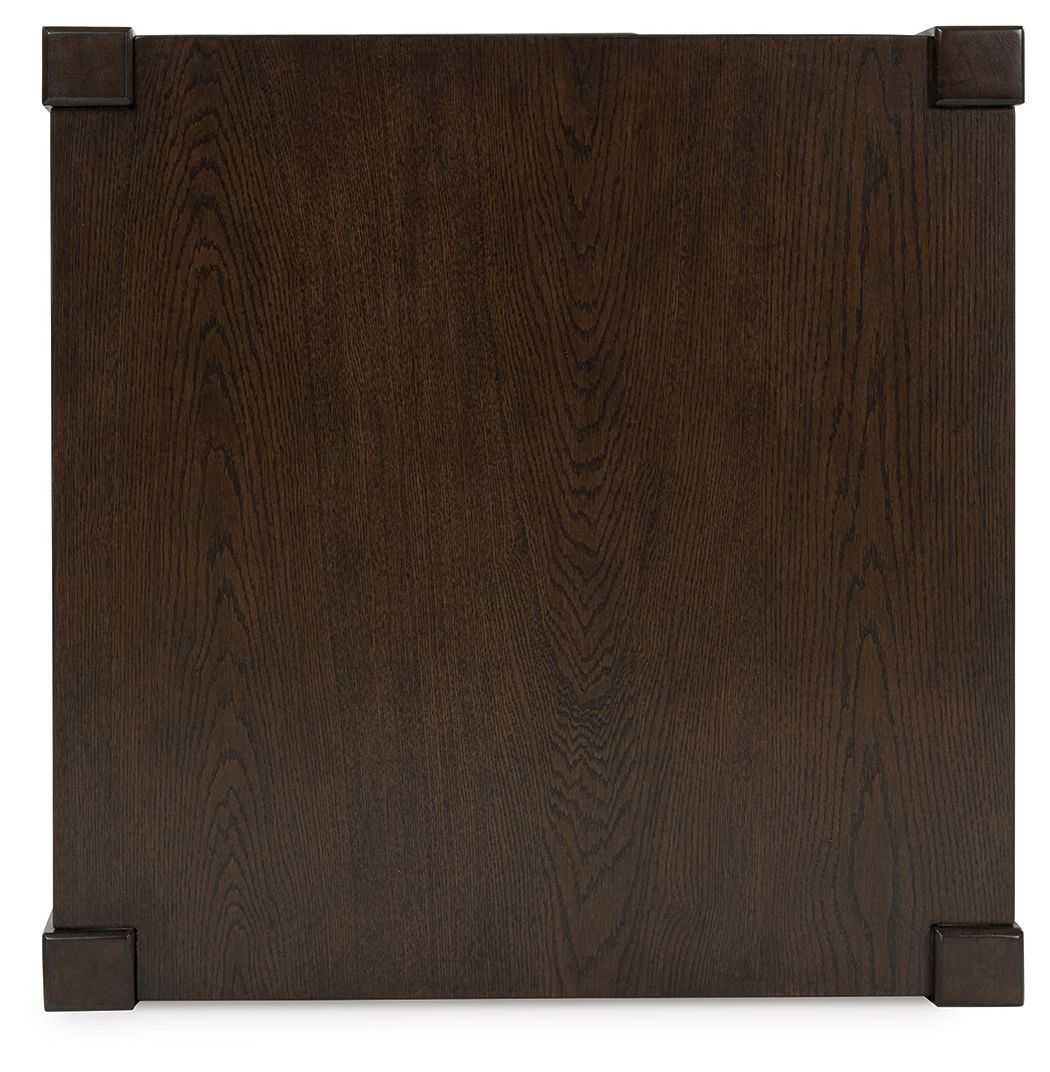 Breckington - Dark Brown - Square End Table by Signature Design by Ashley® | Bel Furniture