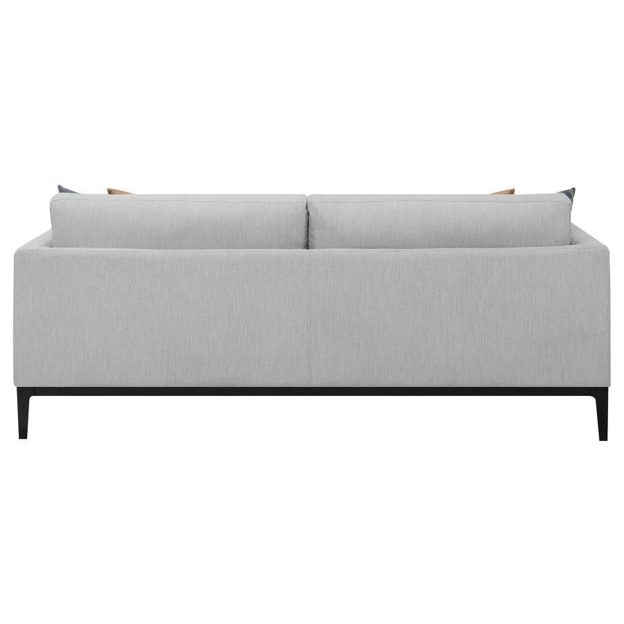 Apperson - Upholstered Track Arm Sofa - Light Gray by CoasterElevations | Bel Furniture