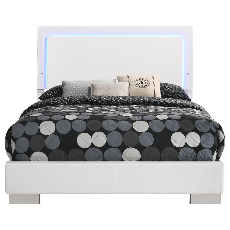 Felicity - Wood LED Panel Bed by CoasterEssence | Bel Furniture