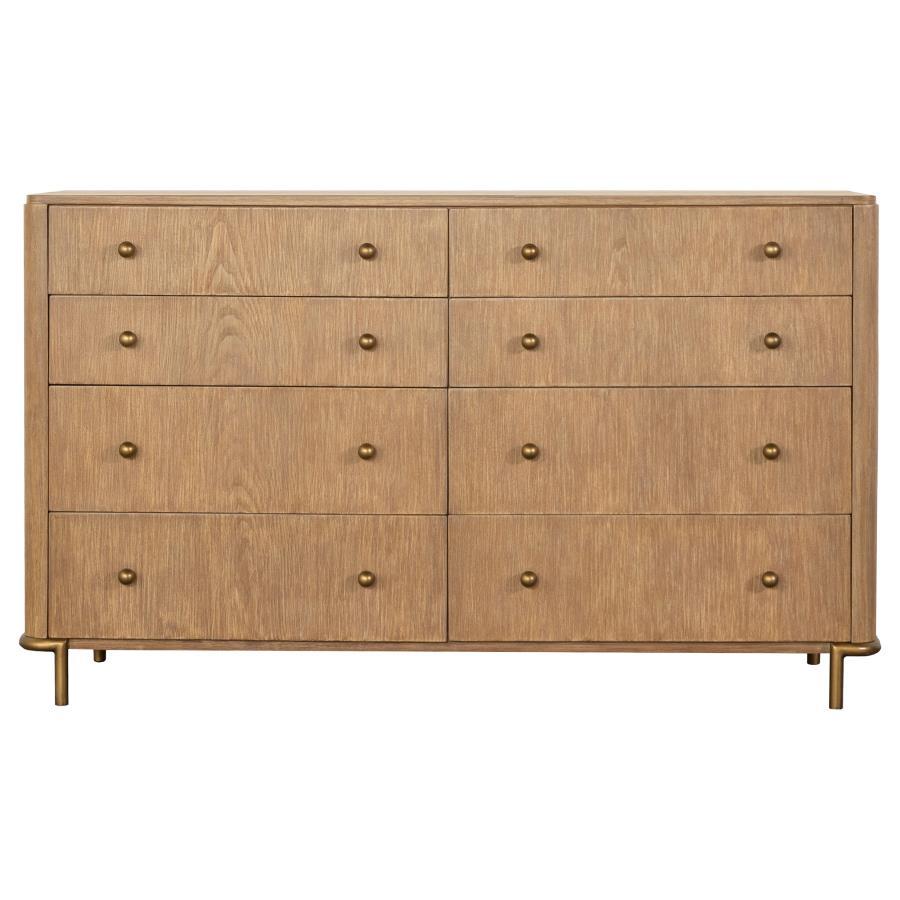 Arini - 8-Drawer Dresser Light Brown by CoasterElevations | Bel Furniture
