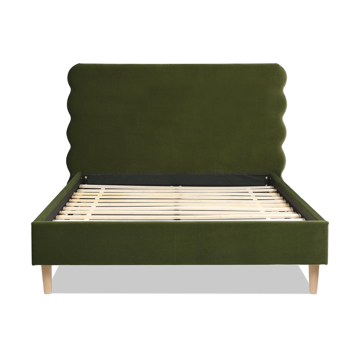 Stockholm - Modern Wavy Headboard Platform Bed by Jennifer Taylor Home | Bel Furniture