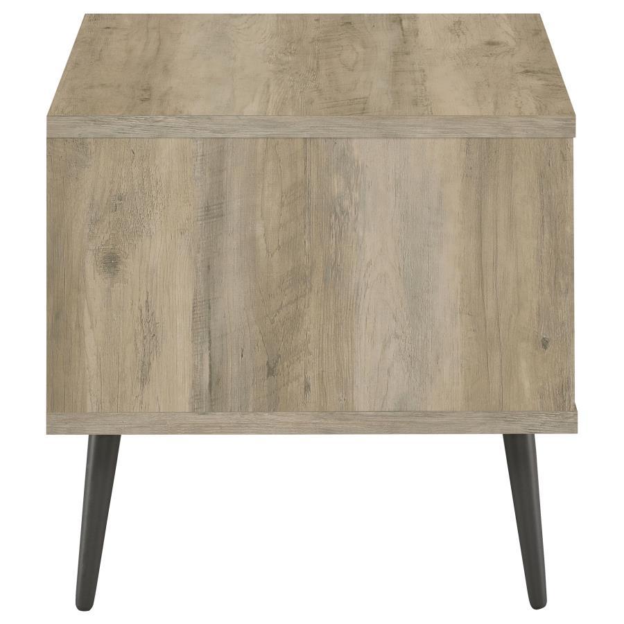 Welsh - Square Engineered Wood Side End Table Antique Pine - Distressed Pine by Coaster Fine Furniture | Bel Furniture