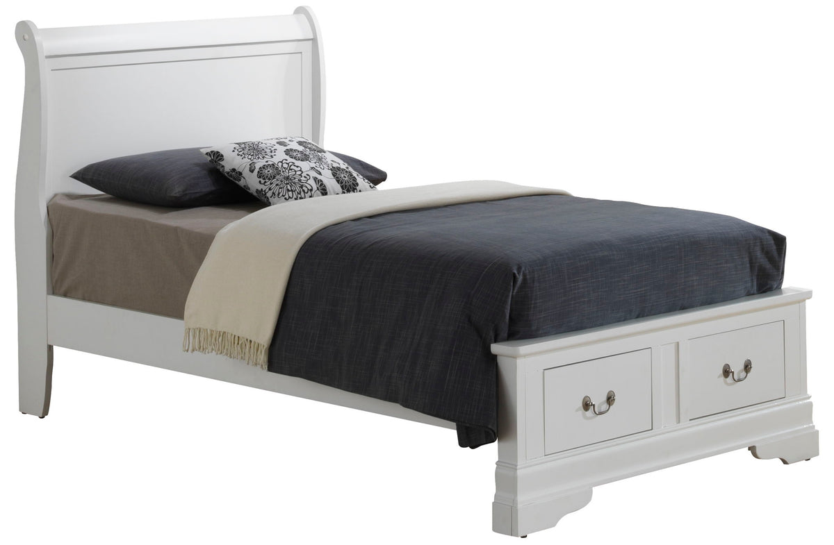 Upholstered Panel Sleigh Bed Design