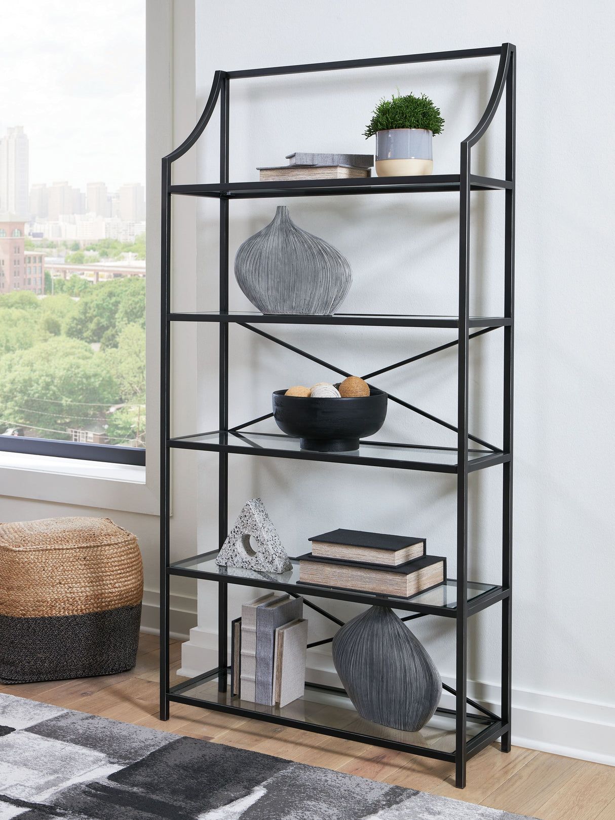 Dakerwell - Antique Black - Bookcase by Signature Design by Ashley® | Bel Furniture