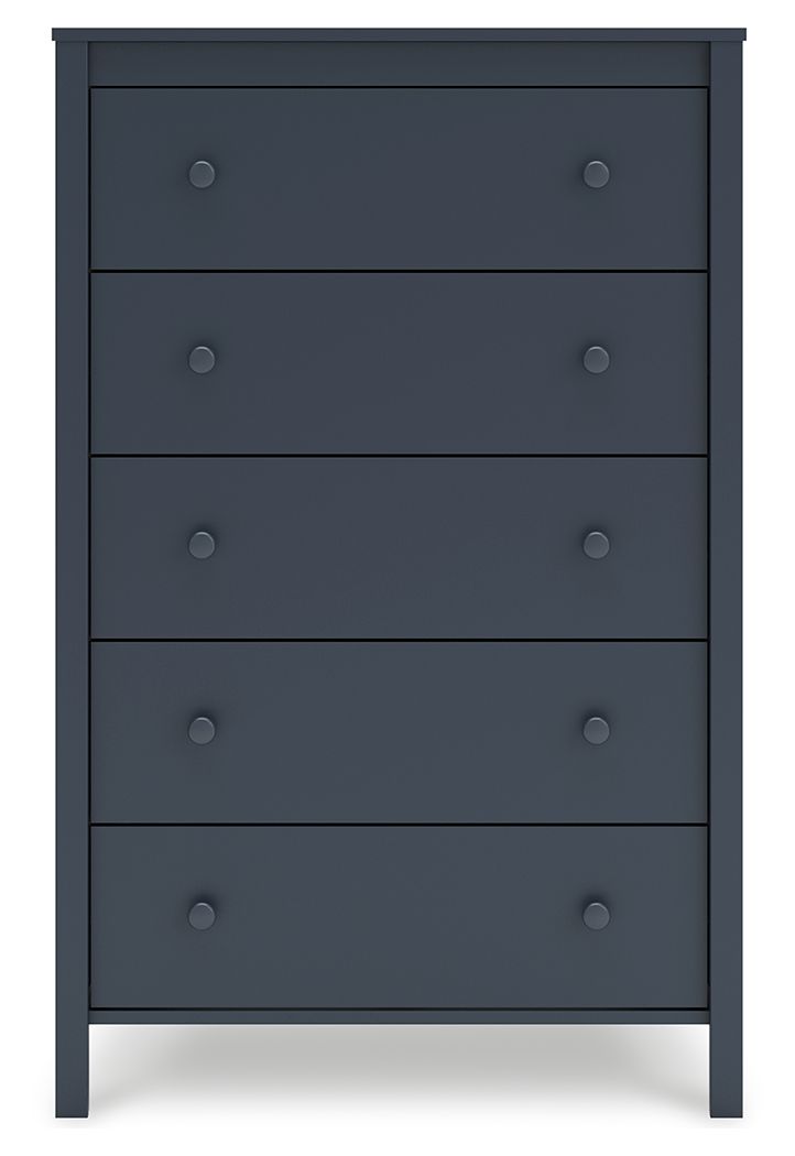 Simmenfort - Navy Blue - Five Drawer Chest by Signature Design by Ashley® | Bel Furniture