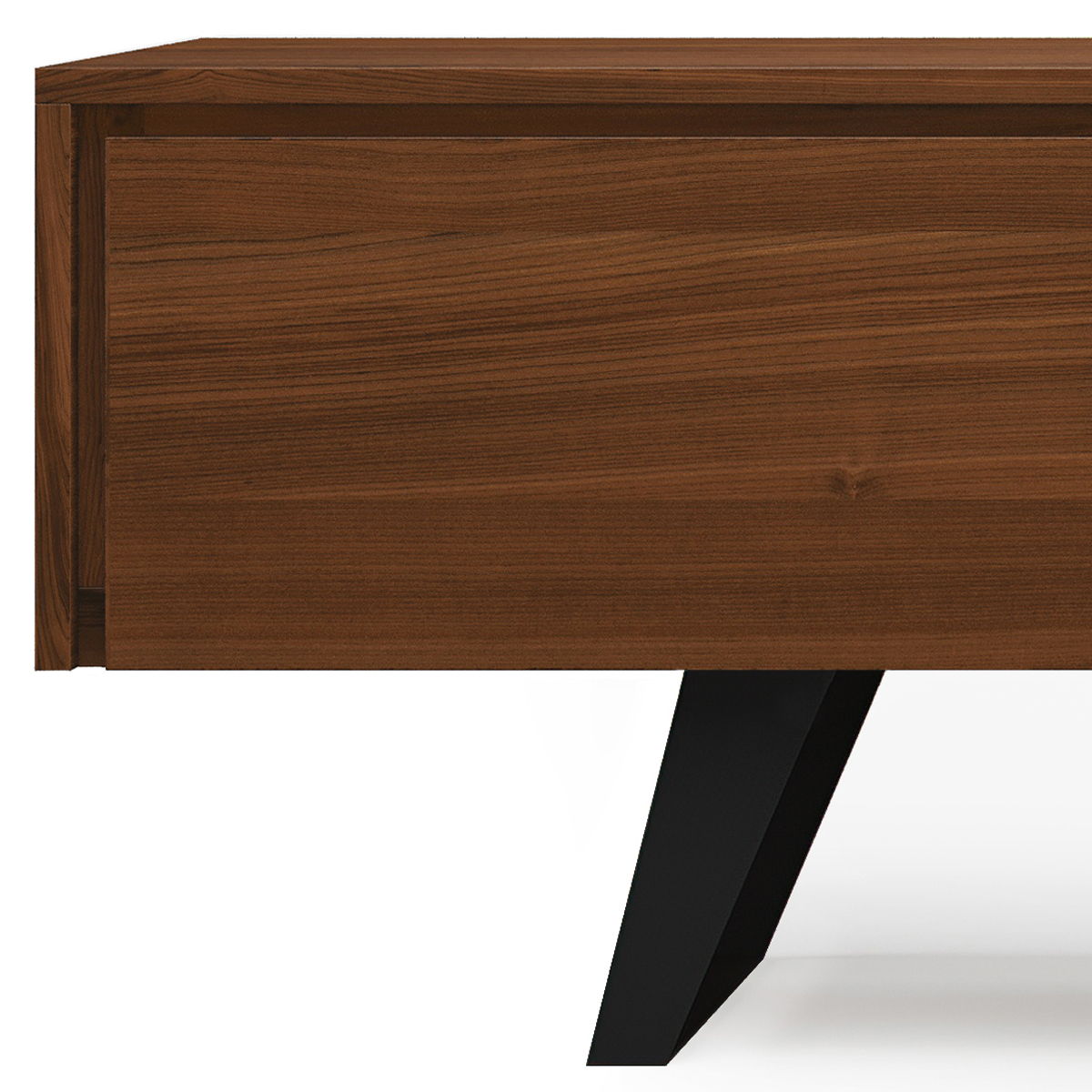 Lowry - Handcrafted TV Media Stand - Walnut by Simpli-Home | Bel Furniture