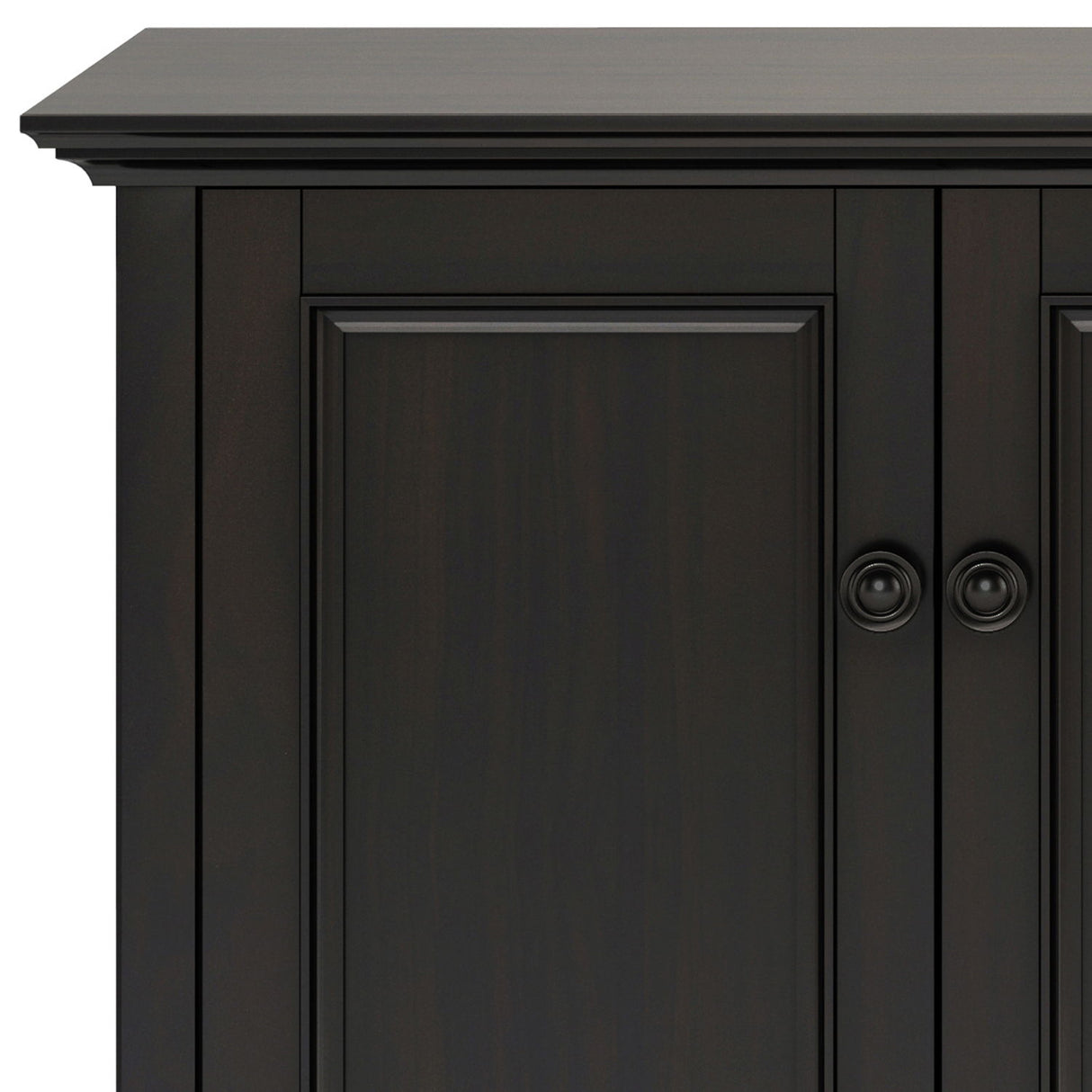 Amherst - Wide 4 Door Storage Cabinet - Hickory Brown by Simpli-Home | Bel Furniture