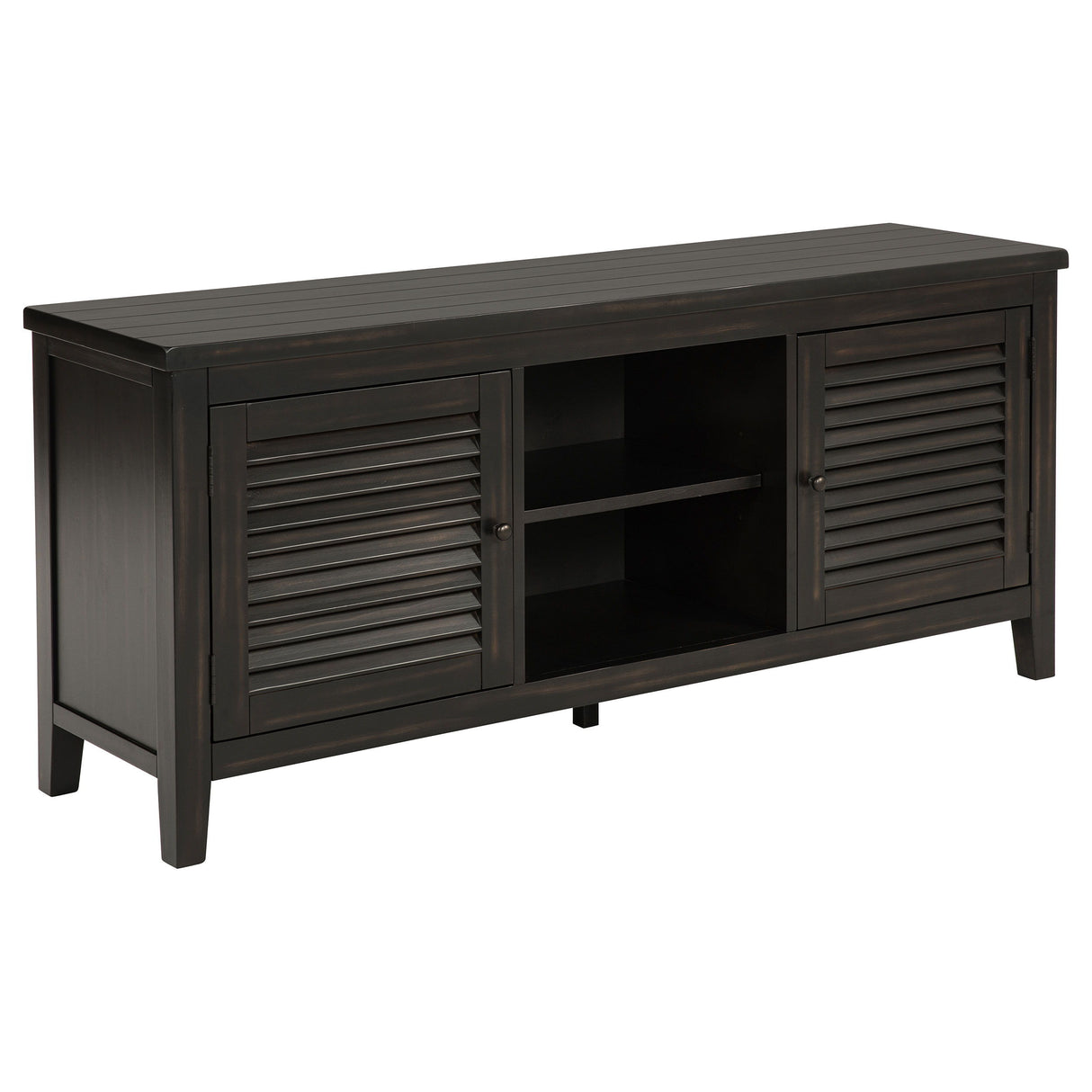 Concord - 2-Door TV Stand Console - Distressed Java by Coaster Fine Furniture | Bel Furniture