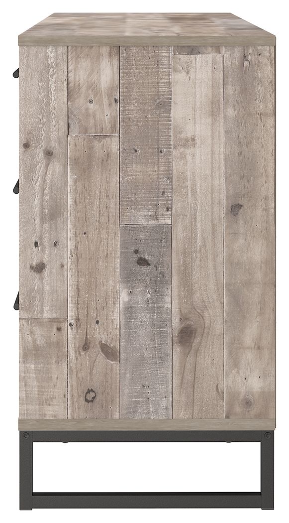 Neilsville - Whitewash - Six Drawer Dresser - Vinyl-Wrapped by Signature Design by Ashley® | Bel Furniture