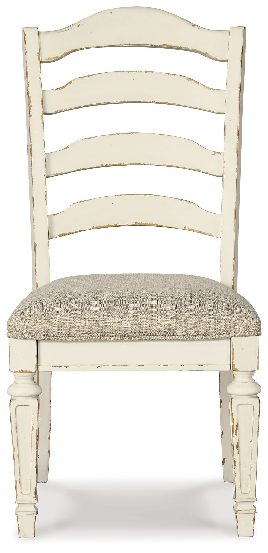 Realyn - Chipped White - Dining UPH Side Chair (Set of 2) - Ladderback by Signature Design by Ashley® | Bel Furniture