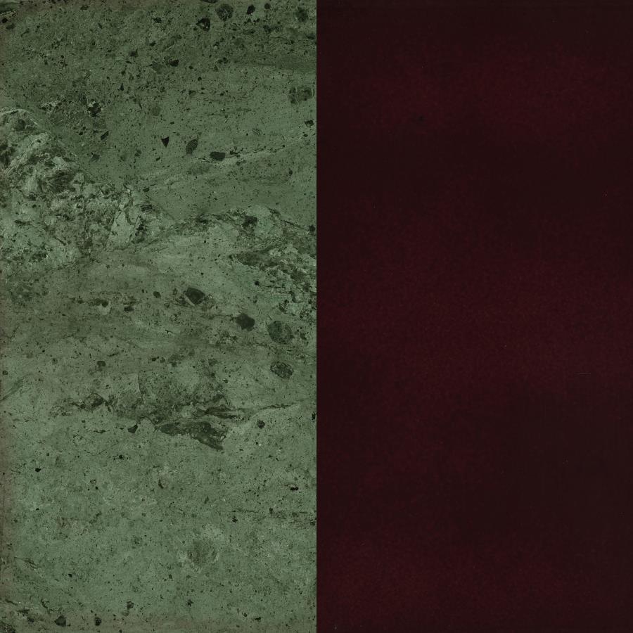 Edie - Round Marble Top Accent Side Table - Merlot by CoasterEveryday | Bel Furniture