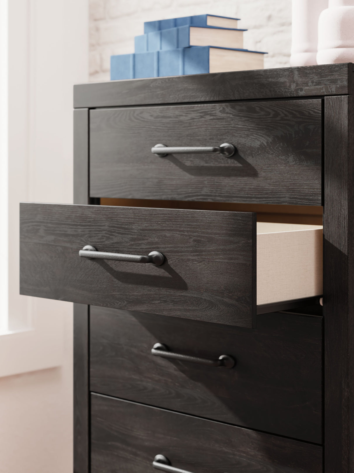 Hollivern - Dark Gray - Five Drawer Chest by Signature Design by Ashley® | Bel Furniture