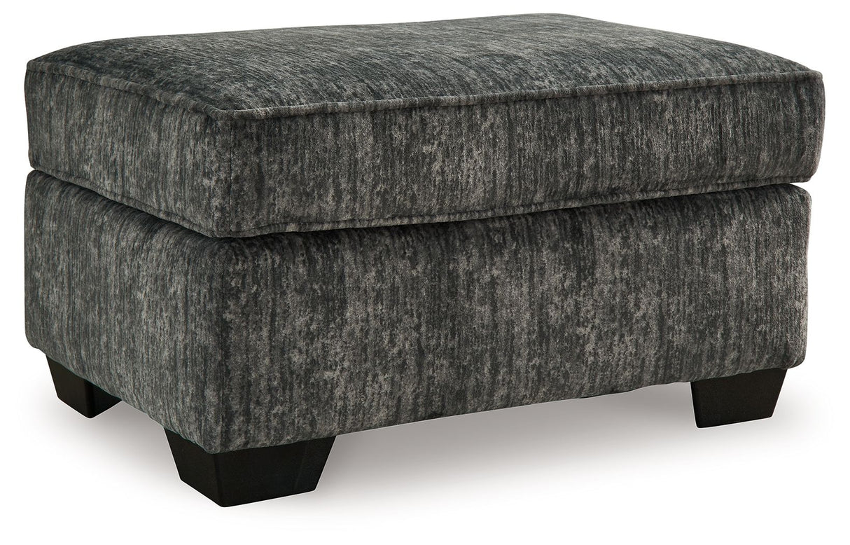 Lonoke - 2 Pc. - Chair And A Half, Ottoman - Gunmetal