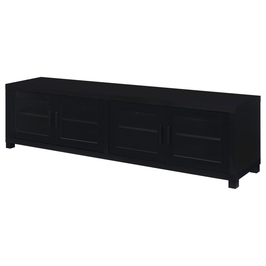 Jupiter - 4 Door Engineered Wood TV Stand - Black by Coaster Fine Furniture | Bel Furniture