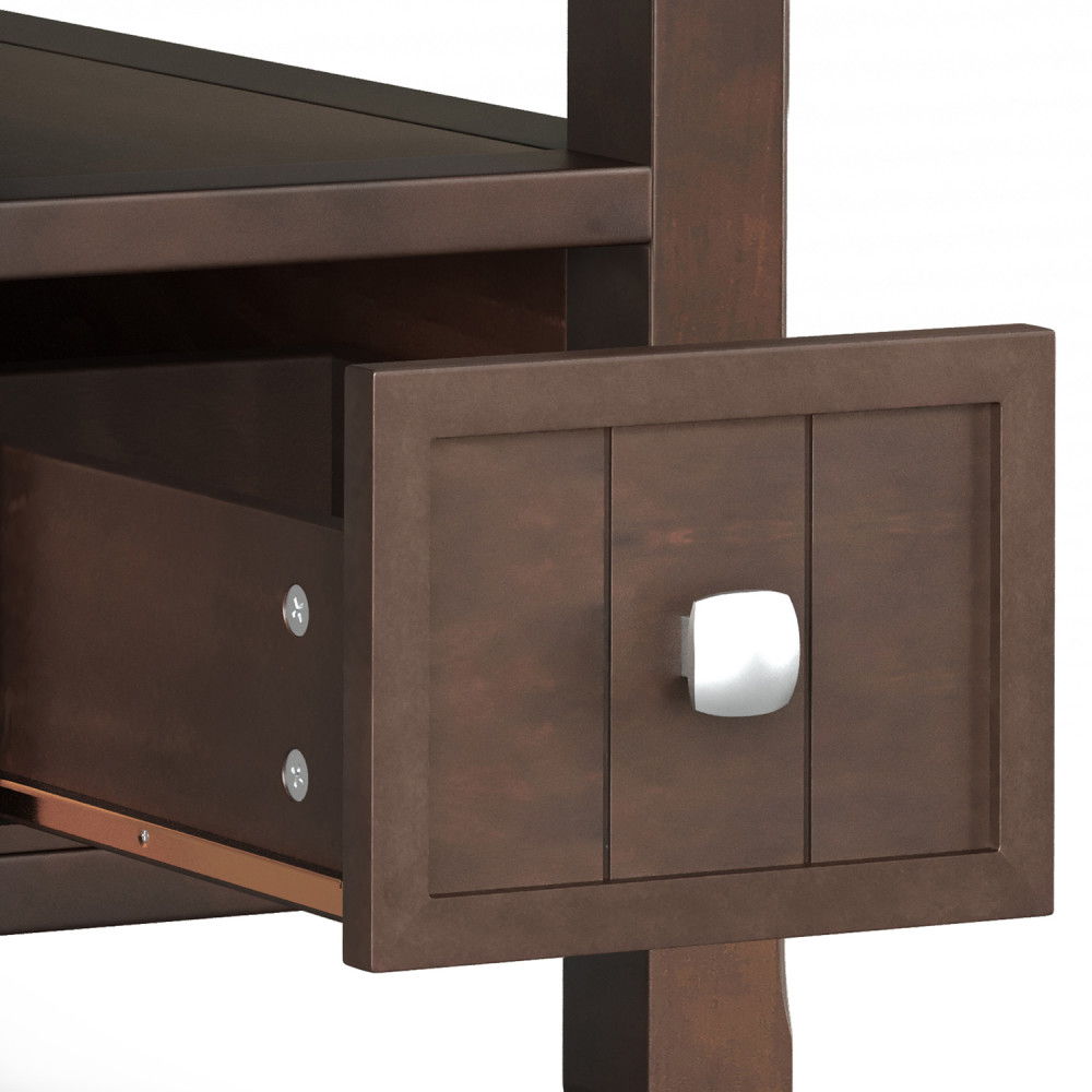 Acadian - Narrow Side Table With Drawer - Brown by Simpli-Home | Bel Furniture