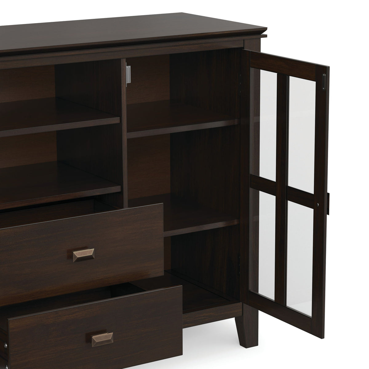 Artisan - Tall TV Media Stand - Dark Chestnut Brown