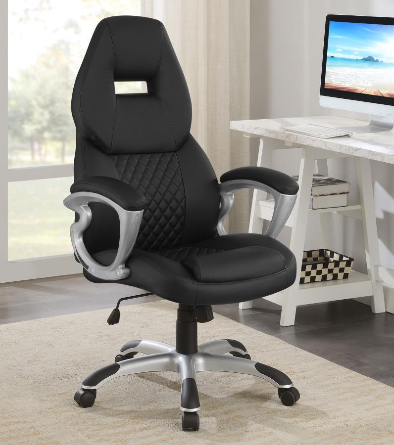 Bruce - Upholstered Adjustable Home Office Desk Chair by CoasterEssence | Bel Furniture