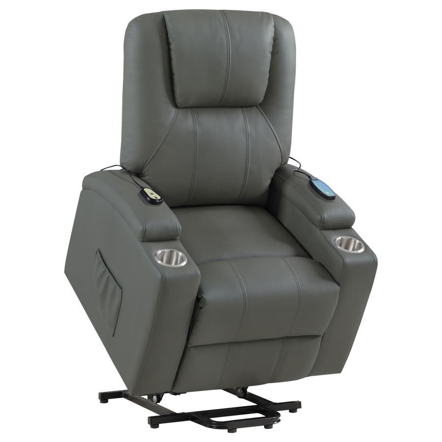 Armstrong - Upholstered Power Lift Massage Recliner