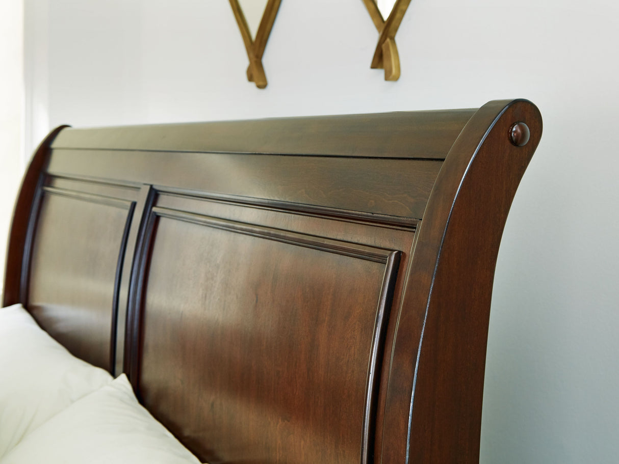 Trellington - Brown - King Sleigh Storage Bed by Signature Design by Ashley® | Bel Furniture