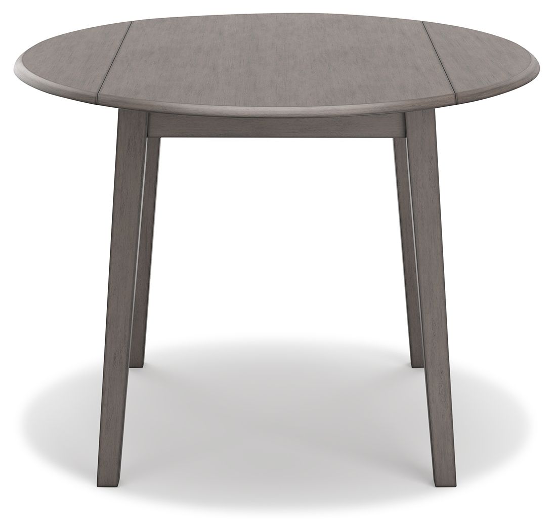 Shullden - Gray - Round Drm Drop Leaf Table by Signature Design by Ashley® | Bel Furniture
