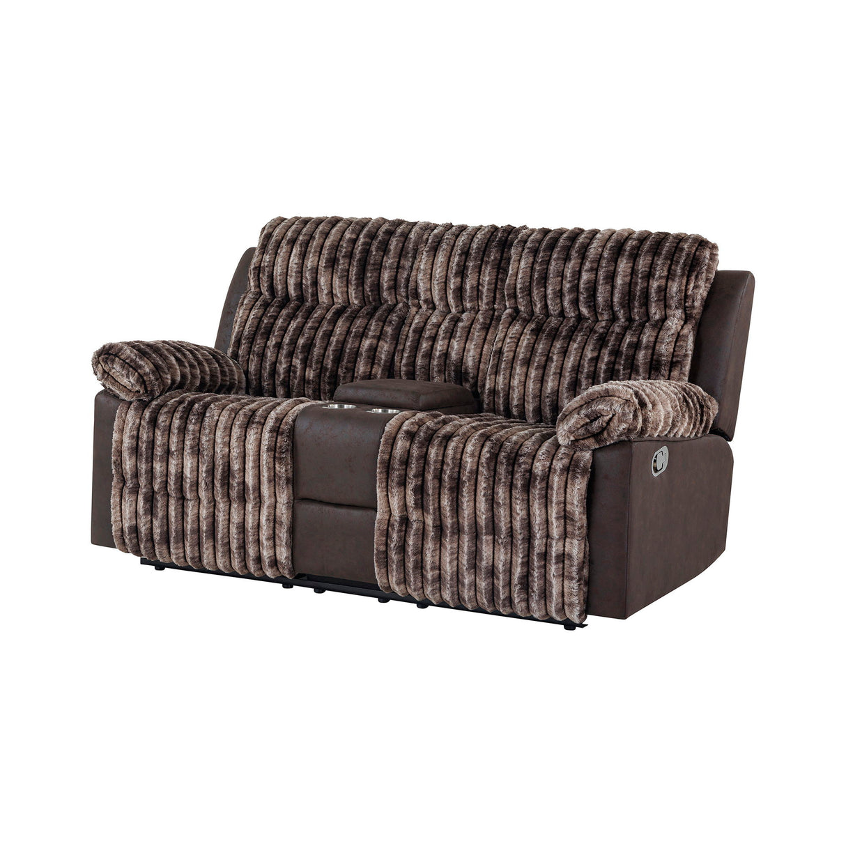 Bruni - Console Reclining Loveseat With Manual Recline