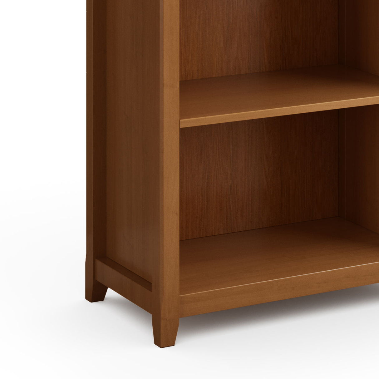 Amherst - 5 Shelf Bookcase - Light Golden Brown by Simpli-Home | Bel Furniture