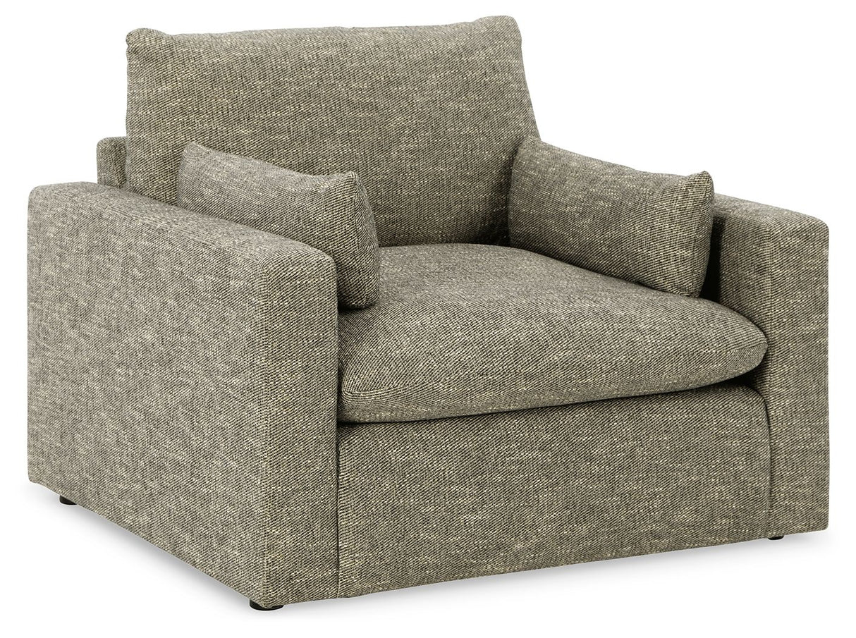 Dramatic - Granite - Chair and a Half by Benchcraft® | Bel Furniture