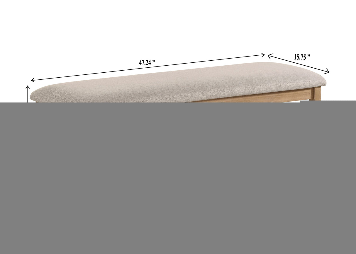 Arden - Bench - Light Brown / Gray by Crown Mark | Bel Furniture