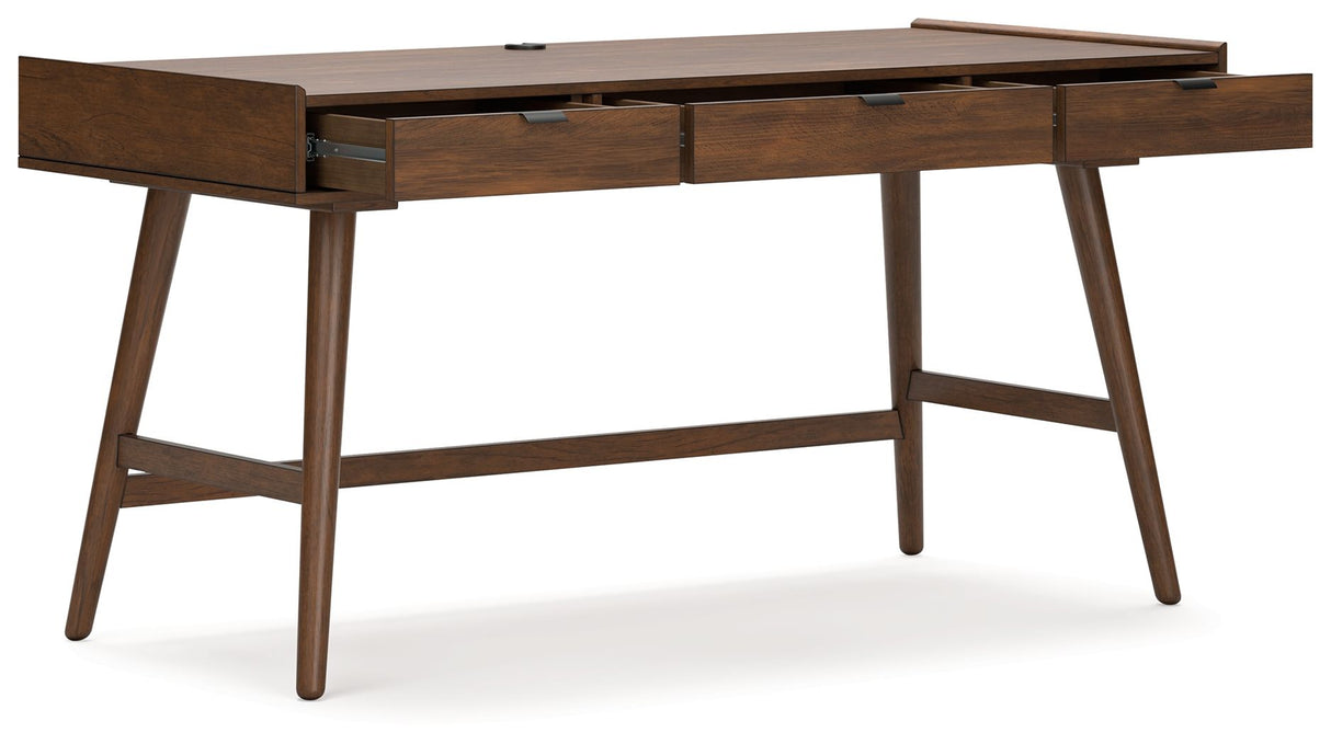 Lyncott - Brown - Home Office Desk by Signature Design by Ashley® | Bel Furniture