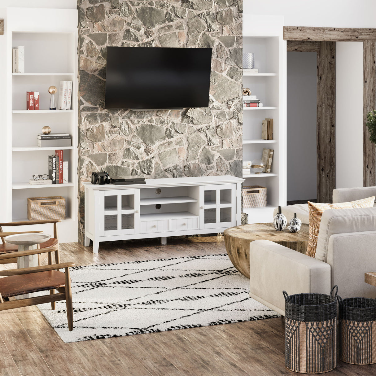 Acadian - TV Media Stand by Simpli-Home | Bel Furniture