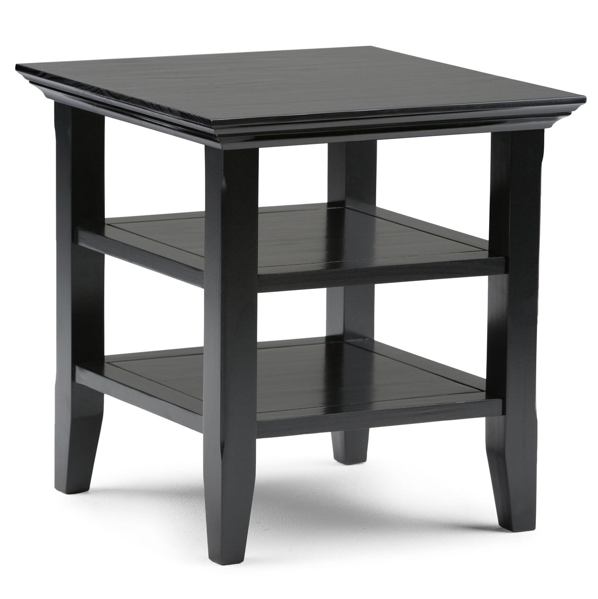 Acadian - Handcrafted End Table Black by Simpli-Home | Bel Furniture