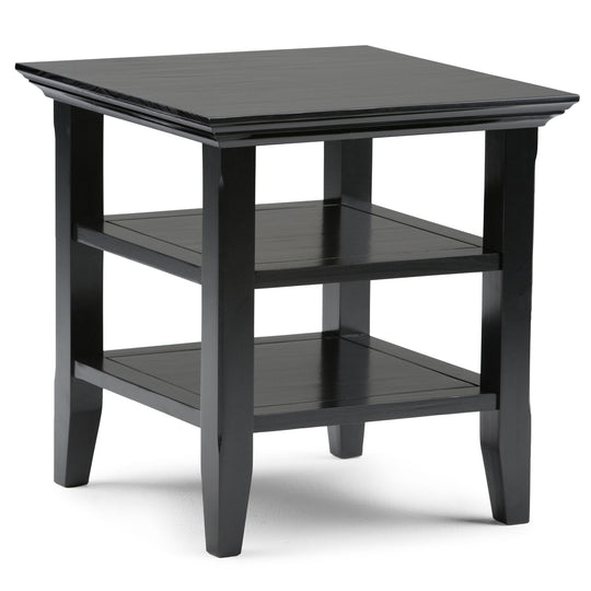 Acadian - Handcrafted End Table Black by Simpli-Home | Bel Furniture