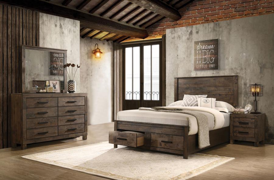 Woodmont - Bedroom Set Dark Brown by CoasterEveryday | Bel Furniture