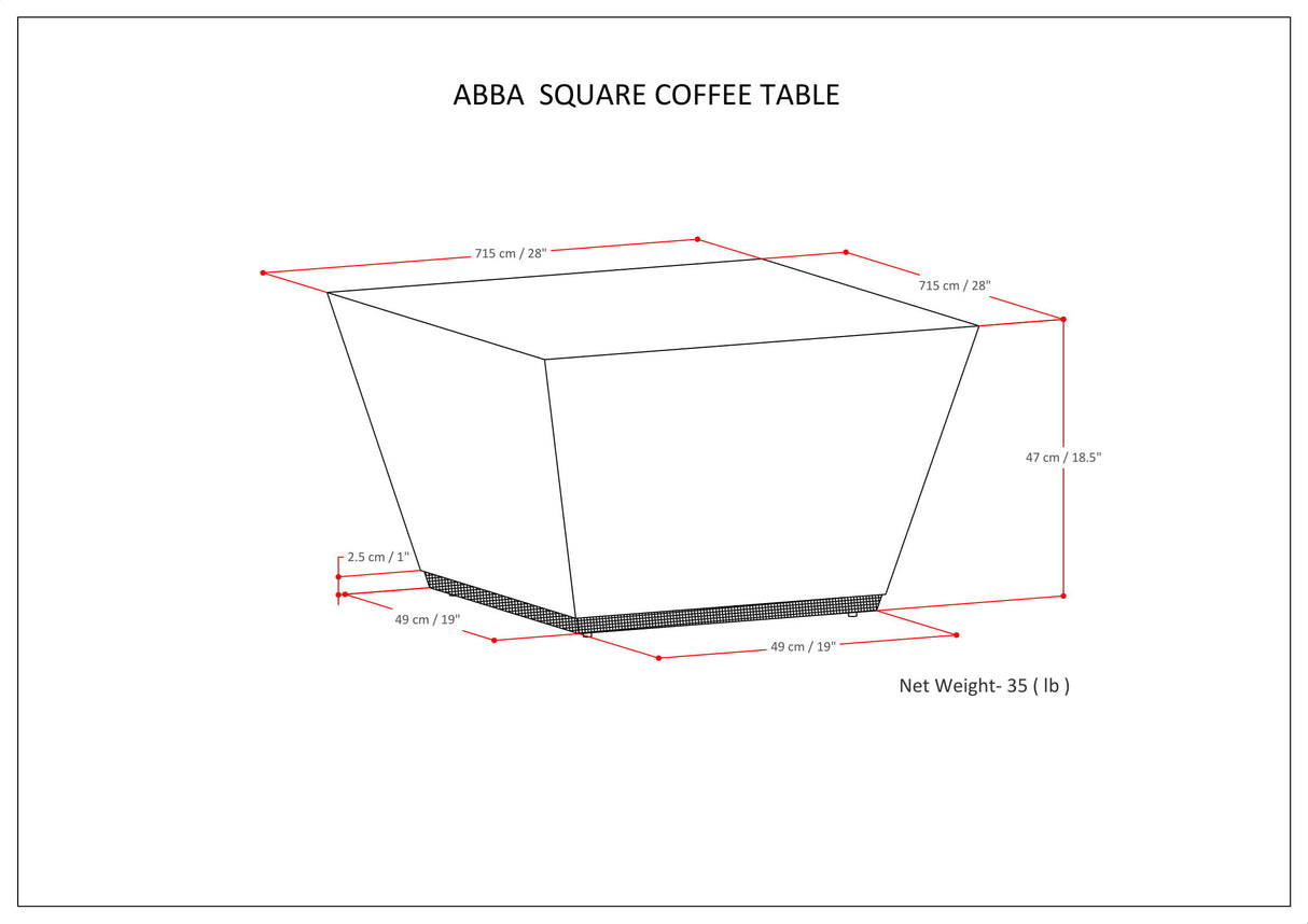 Abba - Handcrafted Square Coffee Table by Simpli-Home | Bel Furniture