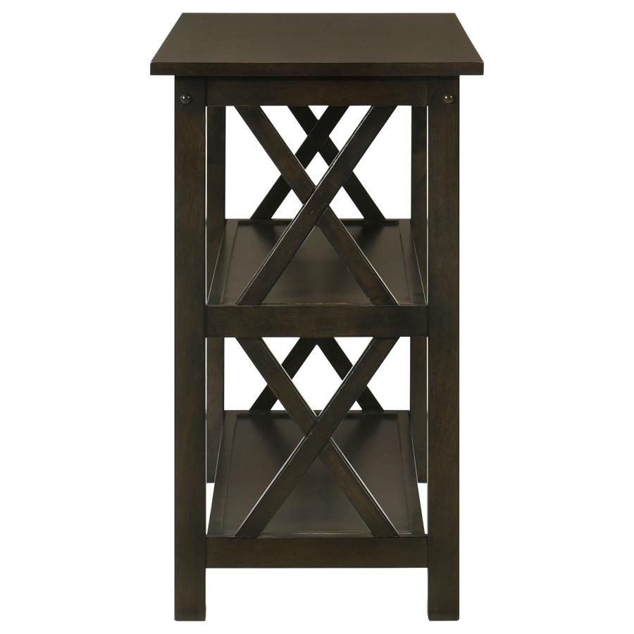 Rachelle - 2-Shelf Wood Entryway Console Table - Deep Merlot