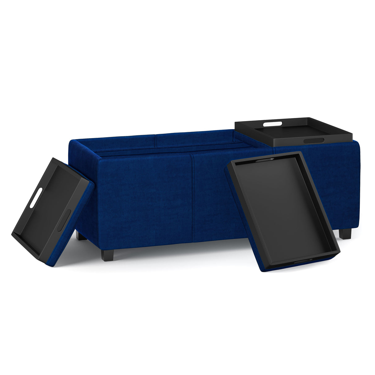 Avalon - Upholstered Storage Ottoman by Simpli-Home | Bel Furniture