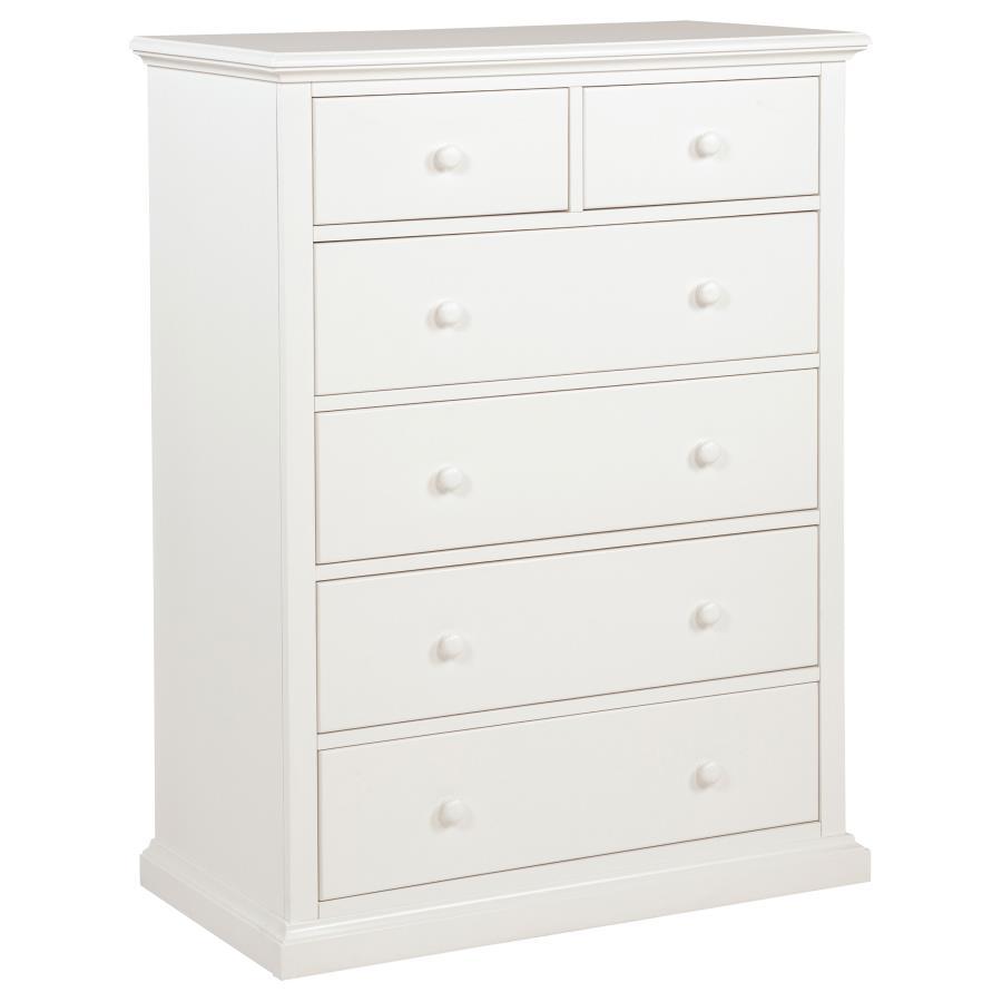 Sumerlin - 6-Drawer Bedroom Chest Of Drawers White by Coaster Fine Furniture | Bel Furniture