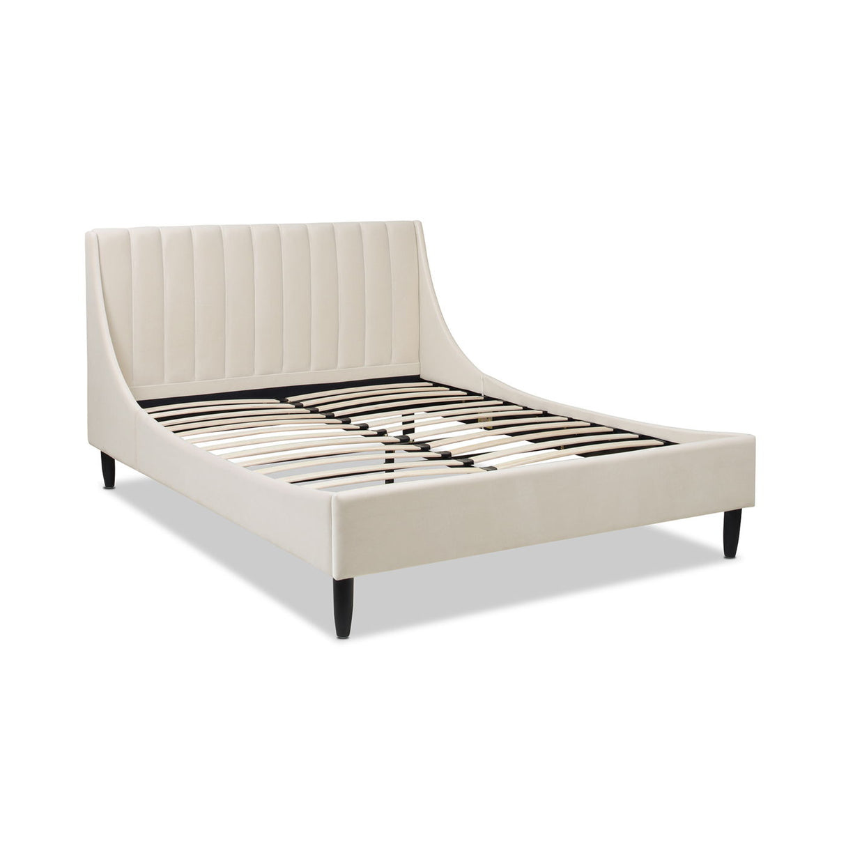 Aspen - Vertical Tufted Modern Headboard Platform Bed Set by Jennifer Taylor Home | Bel Furniture