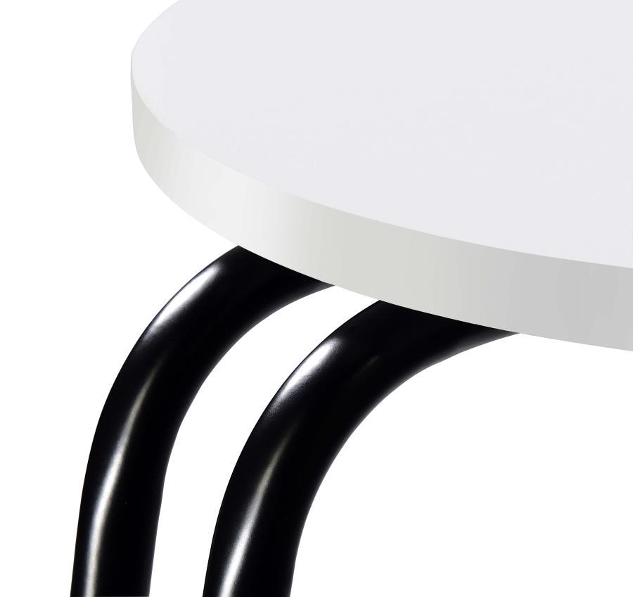 Hilly - 3-Tier Round Accent Side Table - White And Black by Coaster Fine Furniture | Bel Furniture