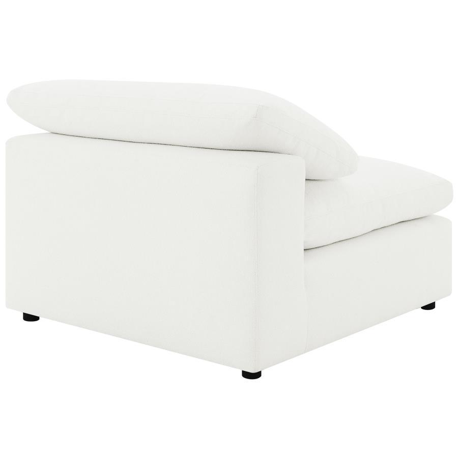 Raleigh - Boucle Upholstered Armless Chair - Ivory by Coaster Fine Furniture | Bel Furniture