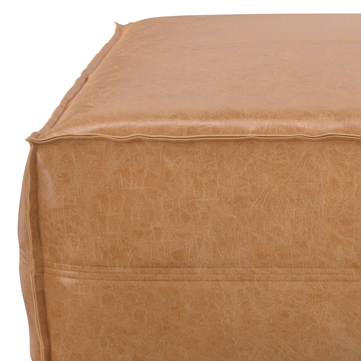 Brody - Large Square, Coffee Table Pouf by Simpli-Home | Bel Furniture