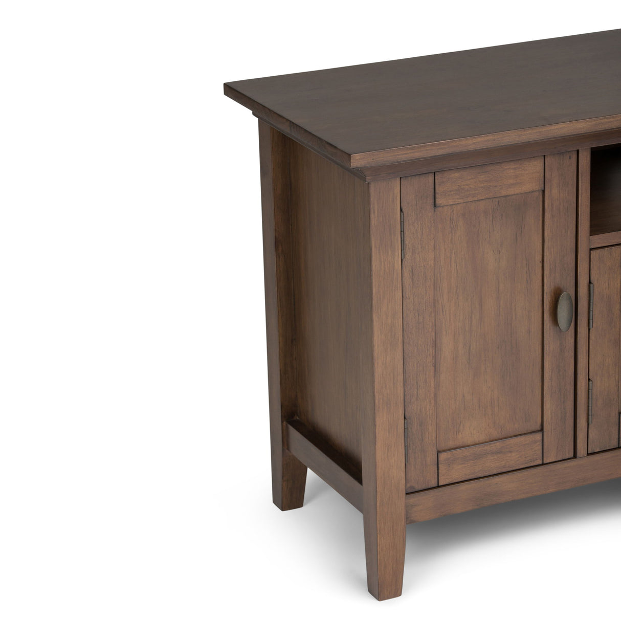 Redmond - TV Media Stand - Rustic Natural Aged Brown by Simpli-Home | Bel Furniture